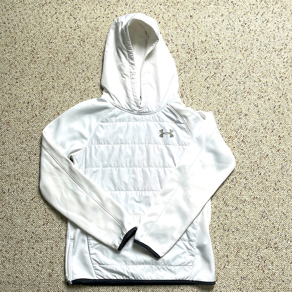 Girls Youth Large UA Cold gear Hooded Sweatshirt